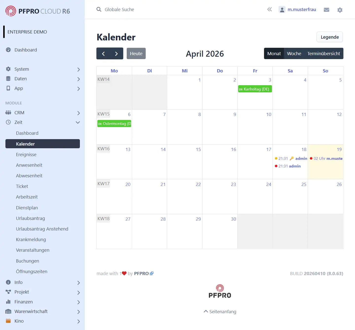 PFPRO Cloud R6 Dashboard